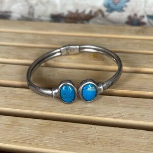 Sterling Silver and Turquoise Navajo Style Cuff Bracelet